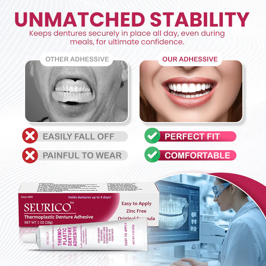 ⏰[Official Brand Store 24-Hours Promotion Buy 1 Get 2 Free] Seurico™ Thermoplastic Denture Adhesive