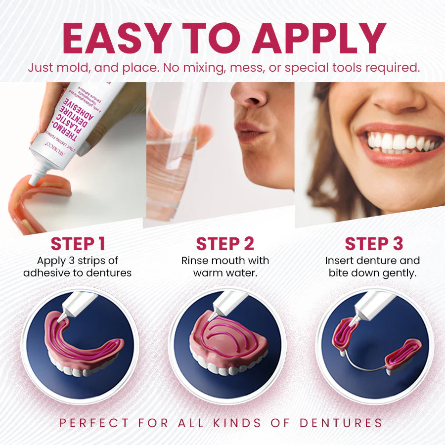 ⏰[Official Brand Store 24-Hours Promotion Buy 1 Get 2 Free] Seurico™ Thermoplastic Denture Adhesive